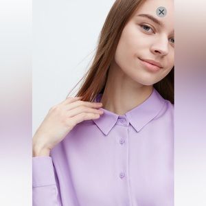 Uniqlo RAYON LONG SLEEVED BLOUSE